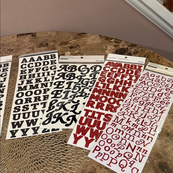 Scrapbooking Alphabet Stickers, Bling Sticker Sheets, Rhinestone Sticker Bundle - Picture 3 of 16